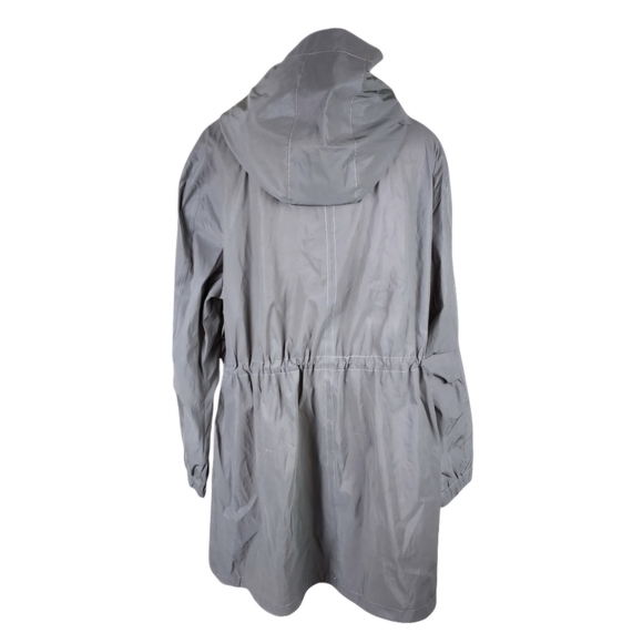 nuage Reflective Hooded Raincoat Silver  Outdoor Size 14 - Picture 7 of 15